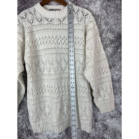 American Basics Sweater Women's Small Knit Vintage Acrylic Fair Isle Oversized - Picture 6 of 8